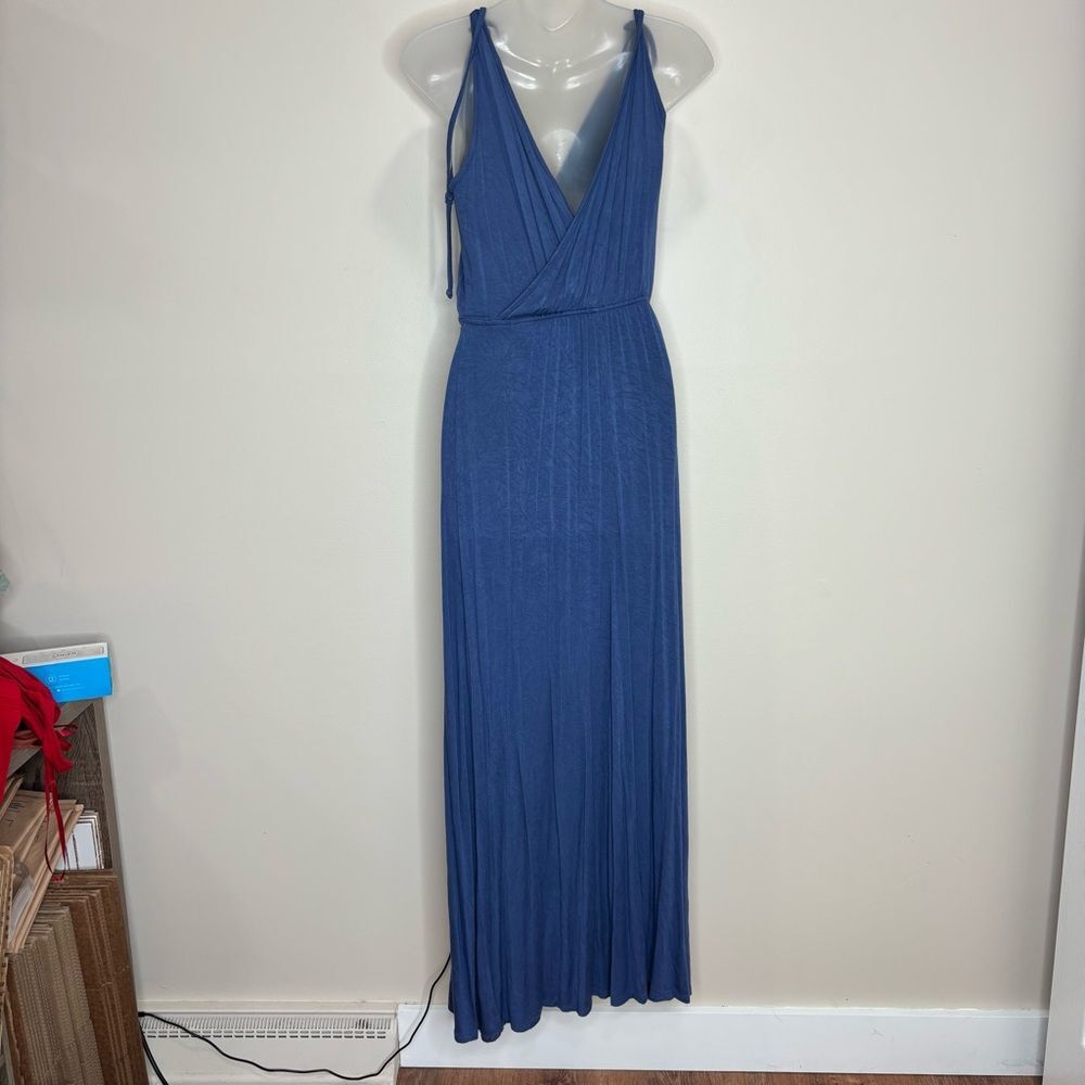 Rolla Coster Long Maxi dress sleeves blue long dress casual summer size small - Picture 3 of 6